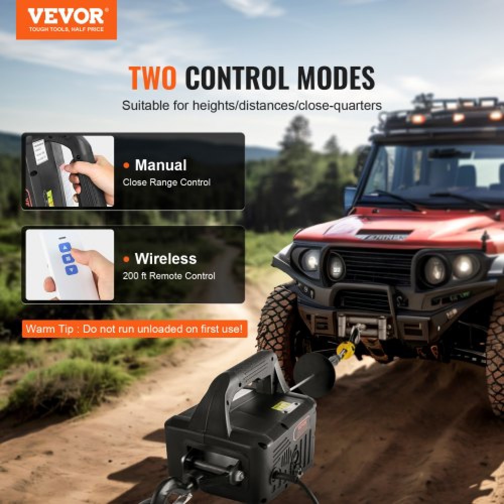 VEVOR 2-in-1 Portable Electric Hoist Power Winch 1100lbs Wireless Remote Control