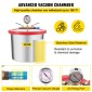 VEVOR 2 Gallon/7,6 L Vacuum Chamber Silicone Epoxy Dessing 4CFM 113L/min 1/3HP Pumpa vacuum