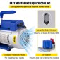VEVOR 2 Gallon/7,6 L Vacuum Chamber Silicone Epoxy Dessing 4CFM 113L/min 1/3HP Pumpa vacuum