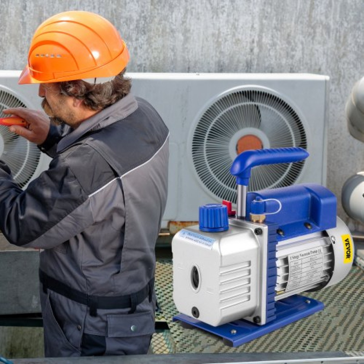 VEVOR 2 Gallon/7,6 L Vacuum Chamber Silicone Epoxy Dessing 4CFM 113L/min 1/3HP Pumpa vacuum