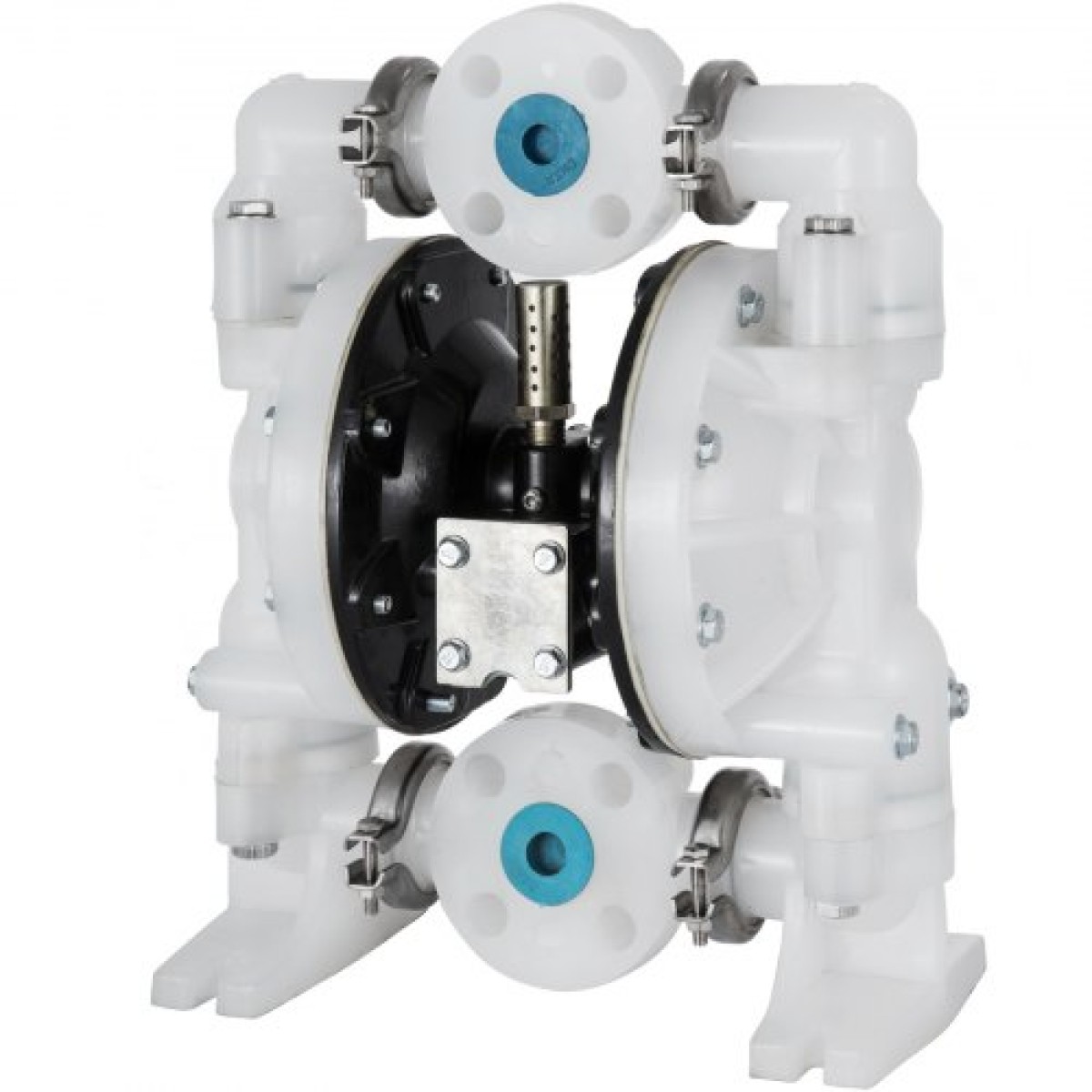 VEVOR Air-Operated Double Diaphragm Pump 25,4mm(1 inch) Init/Outit 113 L/min(30GPM) Πολυπροπυλένιο Max 7 bar (100PSI) για χημική και βιομηχανική χρήση
