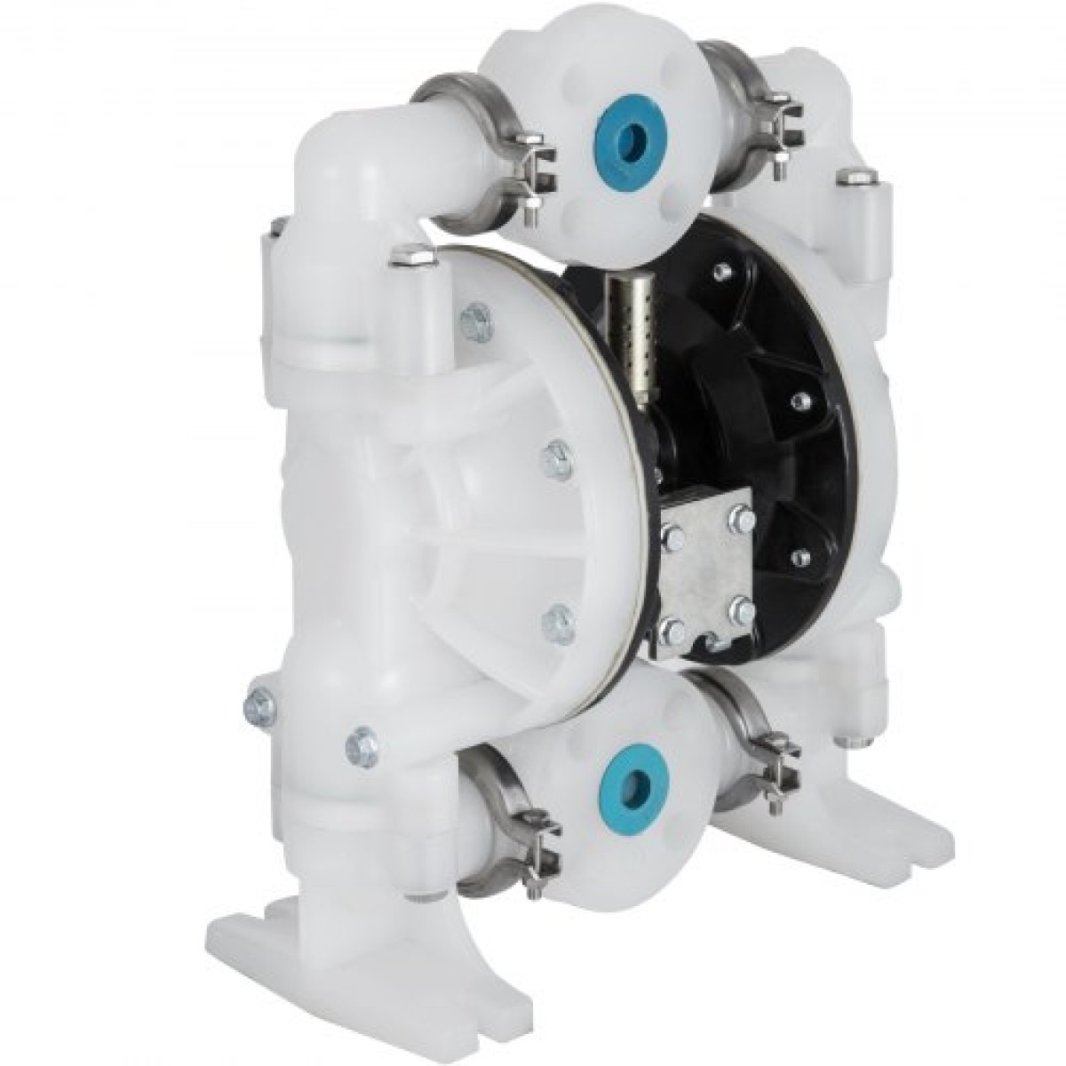 VEVOR Air-Operated Double Diaphragm Pump 25,4mm(1 inch) Init/Outit 113 L/min(30GPM) Πολυπροπυλένιο Max 7 bar (100PSI) για χημική και βιομηχανική χρήση
