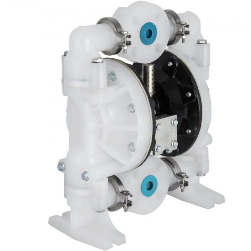 VEVOR Air-Operated Double Diaphragm Pump 25,4mm(1 inch) Init/Outit 113 L/min(30GPM) Πολυπροπυλένιο Max 7 bar (100PSI) για χημική και βιομηχανική χρήση