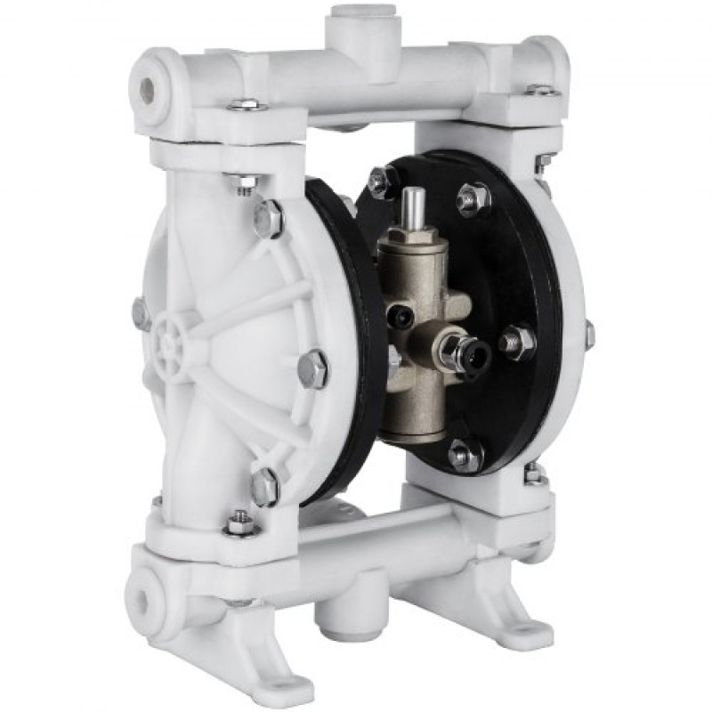 VEVOR Air-Operated Double Diafragm Pump, Inlet & Outlet, Σώμα από πολυπροπυλένιο, 9,5 L/min (2,5 GPM), PTFE Διαφράγμα πνευματικής αντλίας μεταφοράς για πετρέλαιο, ντίζελ, λάδι και υγρά χαμηλού ιξώδους