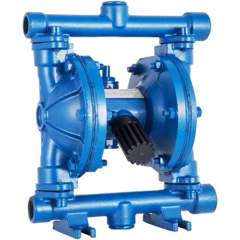 Αντλία διπλού διαφράγματος VEVOR Air-Operated, 1/2 σε είσοδο & έξοδο, σώμα από χυτοσίδηρο, 11,4 L/min (3GPM) & Max 90 PSI, Πνευματική αντλία μεταφοράς διαφράγματος νιτριλίου για πετρέλαιο, ντίζελ, λάδι & υγρά χαμηλού ιξώδους
