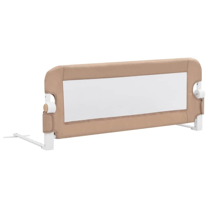 vidaXL Μπάρα Κρεβατιού Προστατευτική Χρώμα Taupe 102x42 εκ Πολυεστέρας