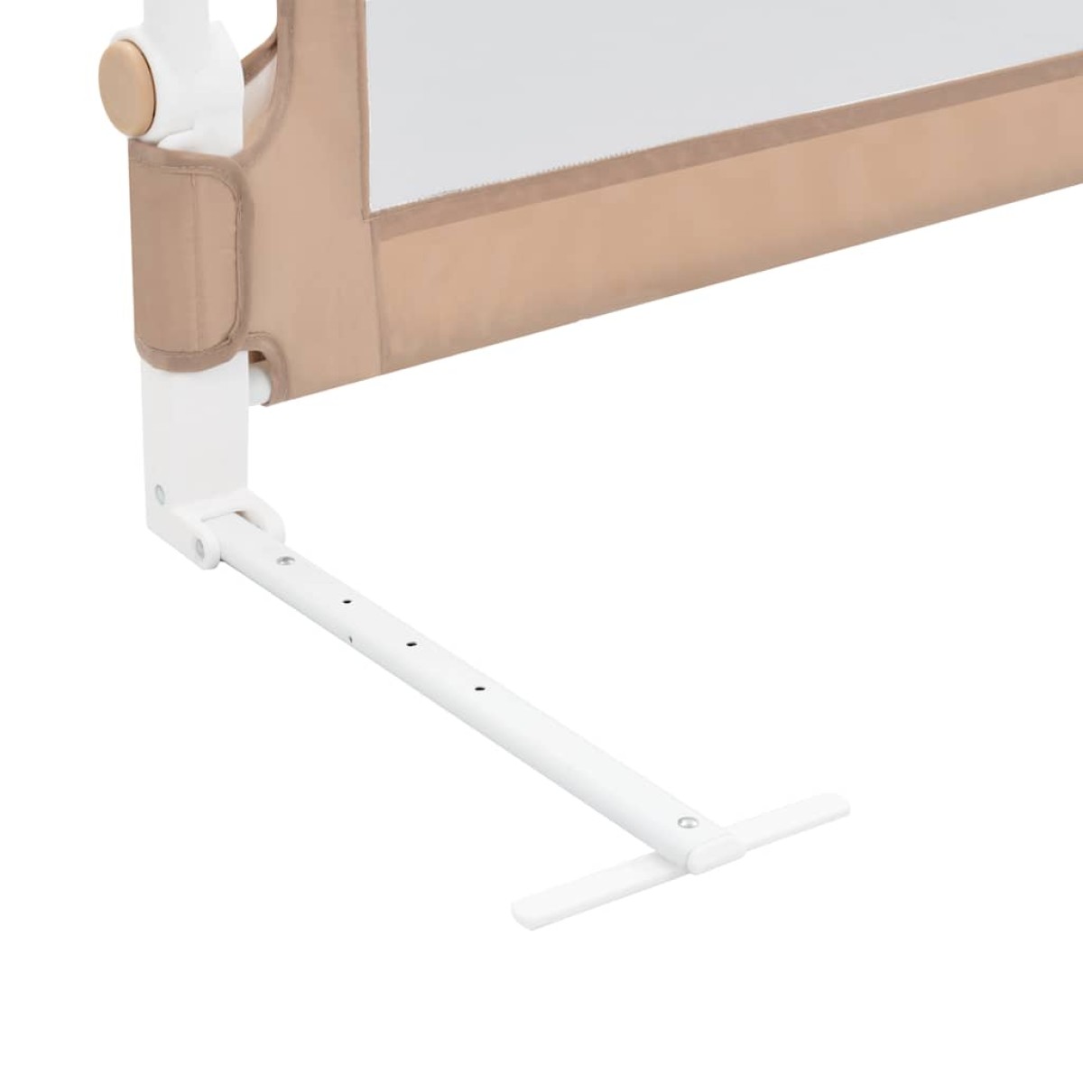 vidaXL Μπάρα Κρεβατιού Προστατευτική Χρώμα Taupe 150x42 εκ Πολυεστέρας