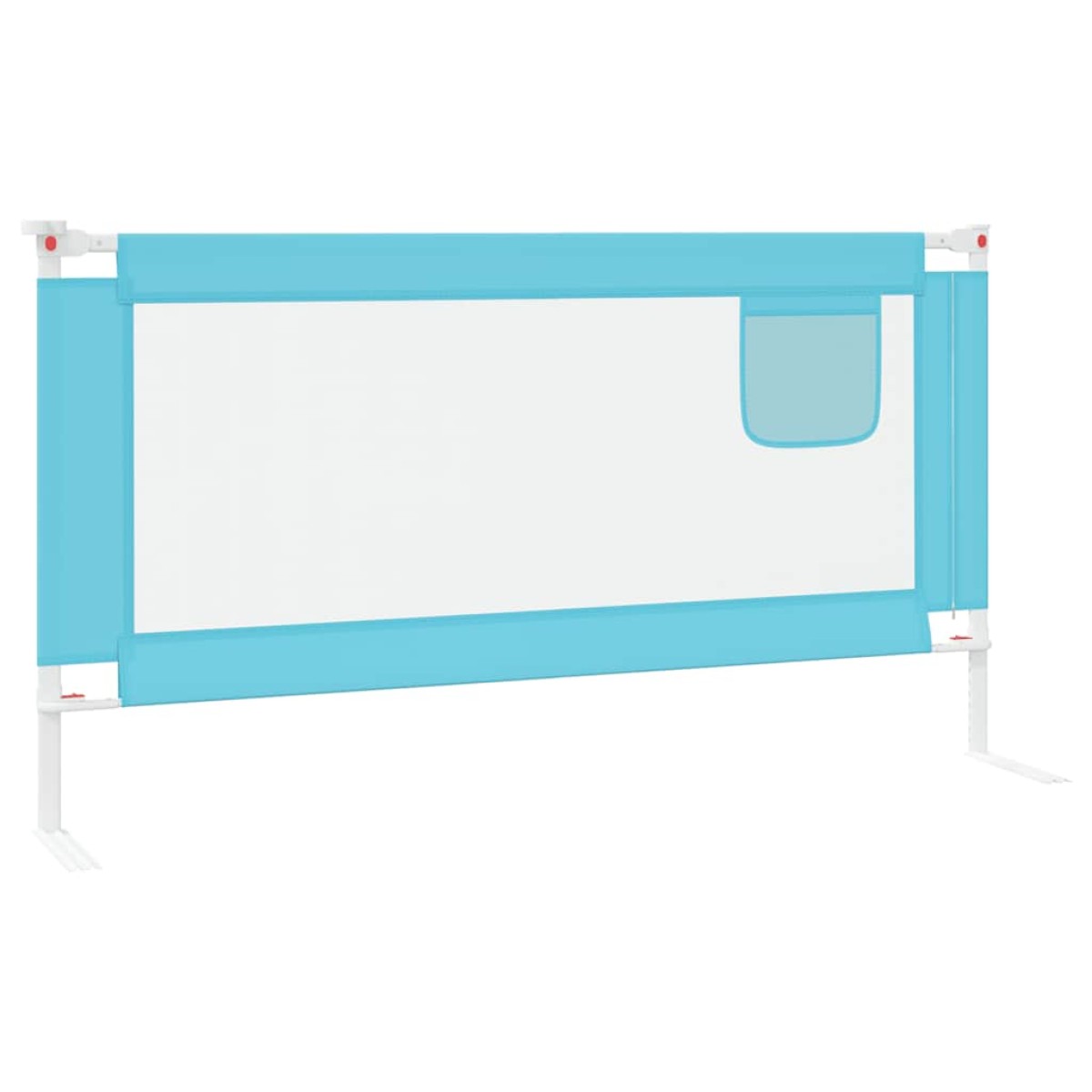 vidaXL Μπάρα Κρεβατιού Προστατευτική Μπλε 160 x 25 εκ. Υφασμάτινη