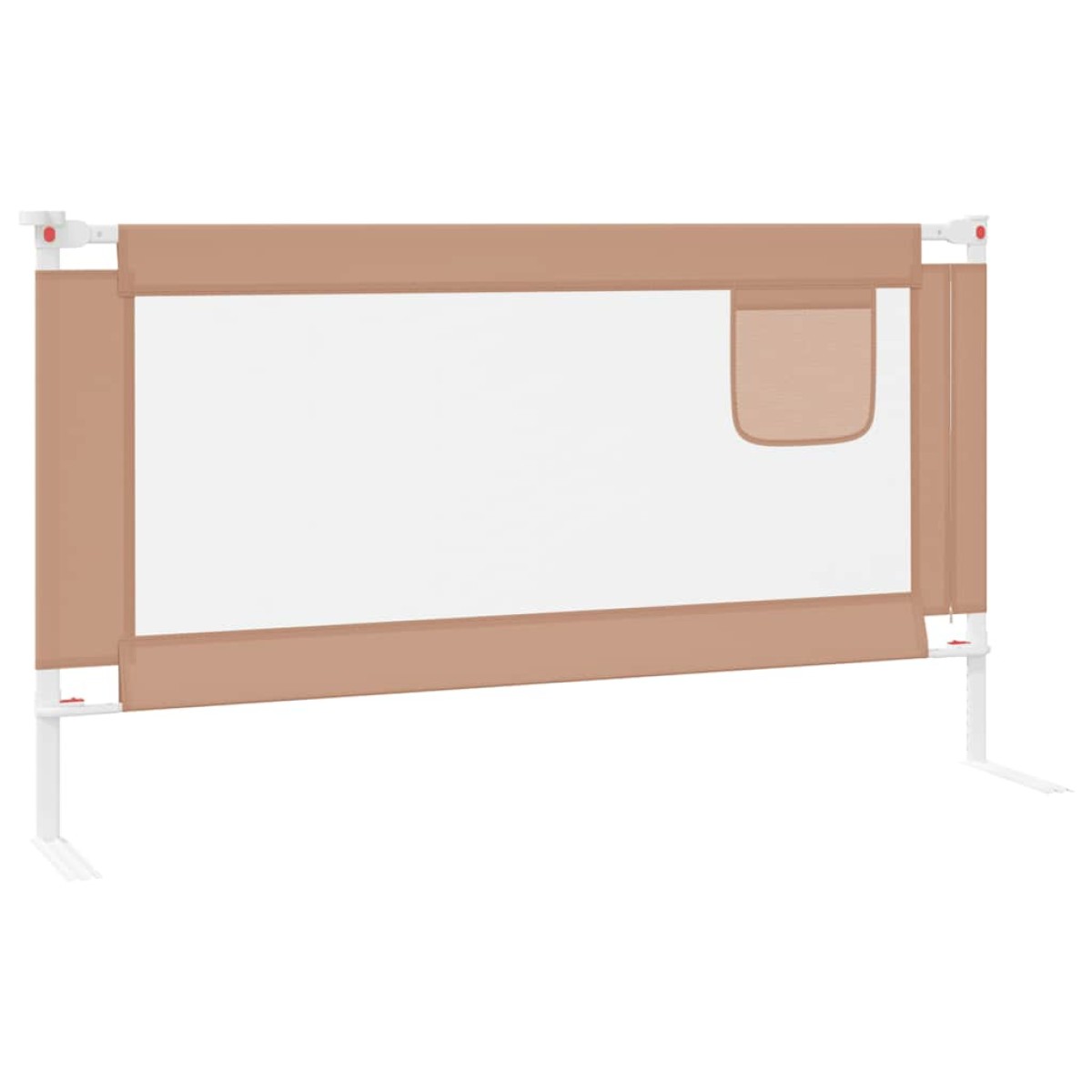 vidaXL Μπάρα Κρεβατιού Προστατευτική Taupe 150 x 25 εκ. Υφασμάτινη