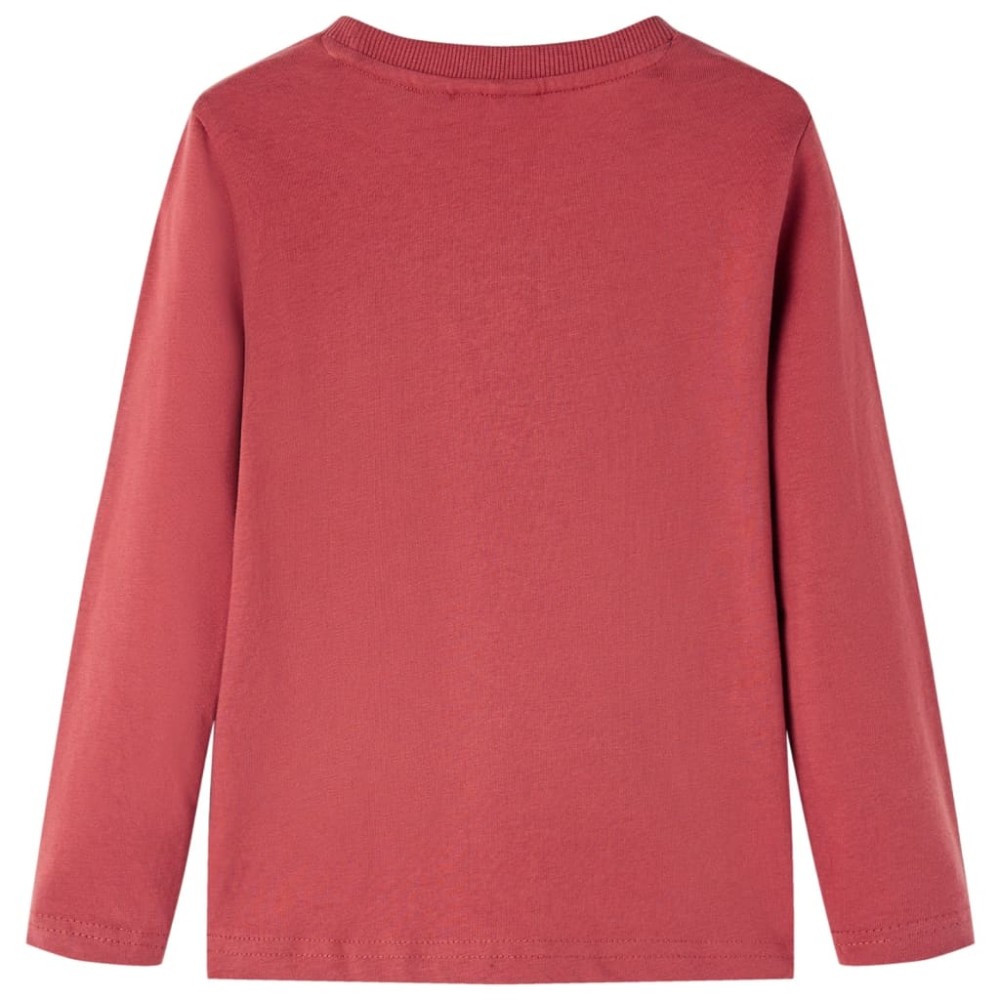 Μπλουζάκι Παιδικό Μακρυμάνικο Χρώμα Burnt Red 116
