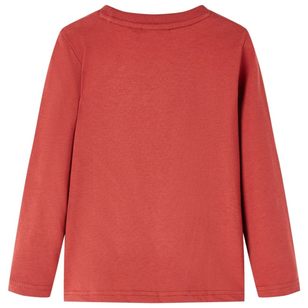 Μπλουζάκι Παιδικό Μακρυμάνικο Χρώμα Burnt Red 116