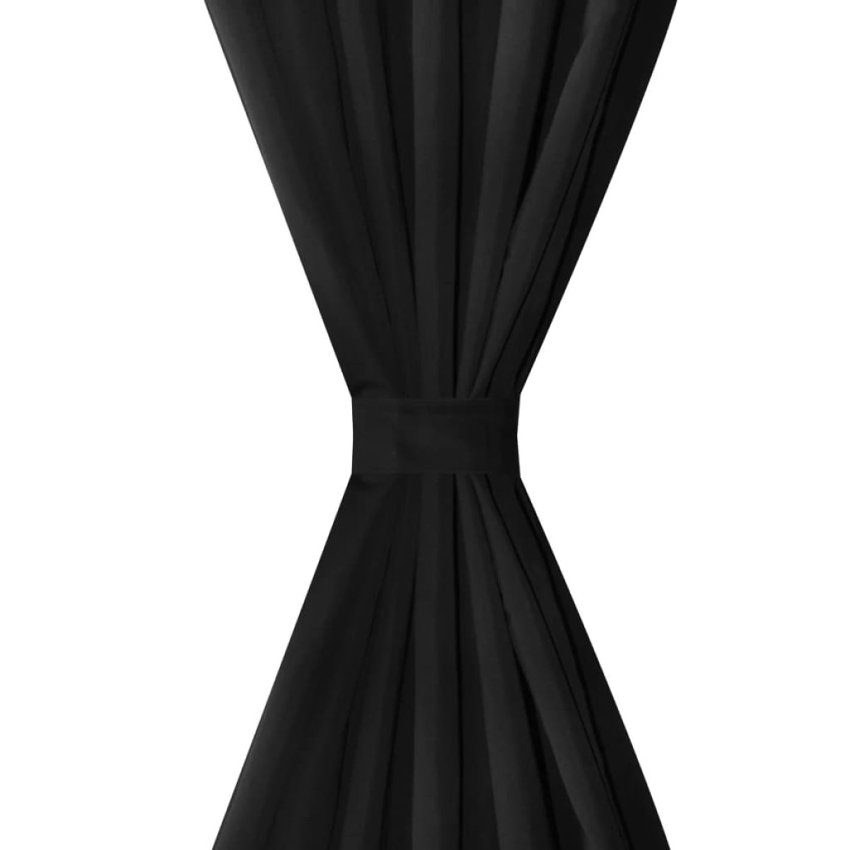 Κουρτίνες με Θηλιές 2 τεμ. Μαύρες 140 x 225 εκ. από Microsatin