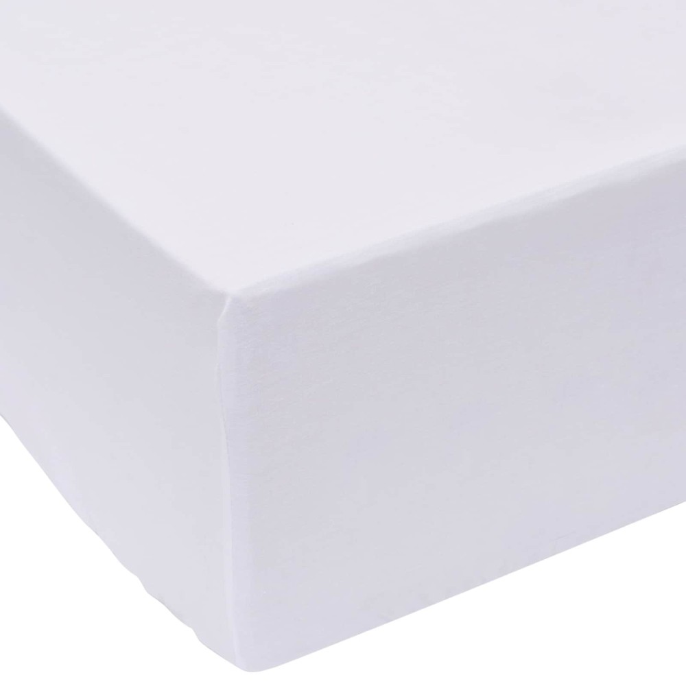 vidaXL Σεντόνι Λευκό 200 x 160 εκατοστά Βαμβάκι