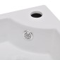 vidaXL Νιπτήρας με Οπή Υπερχείλισης Λευκός 45 x 32 x 12,5 εκ.