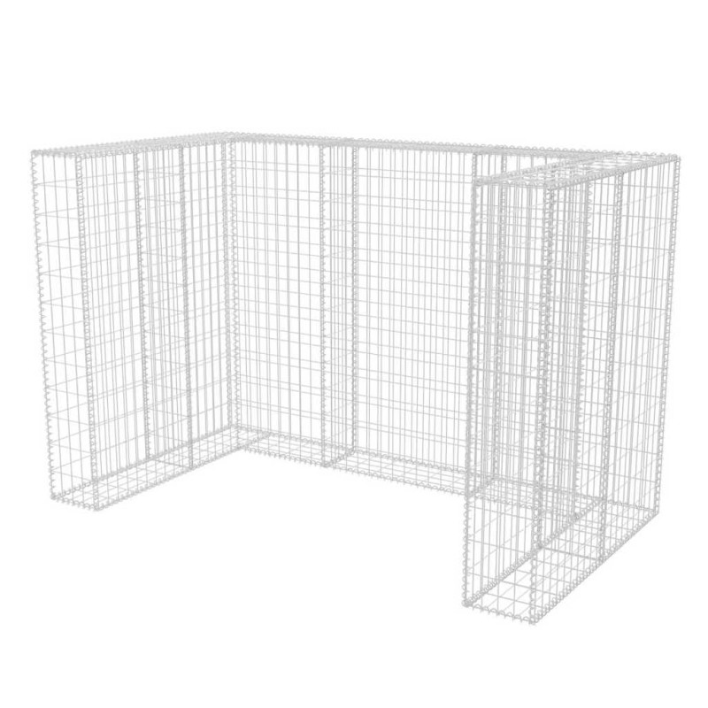vidaXL Πλαίσιο Διπλό για Κάδους Απορριμμάτων 180x100x120 εκ. Ατσάλινο