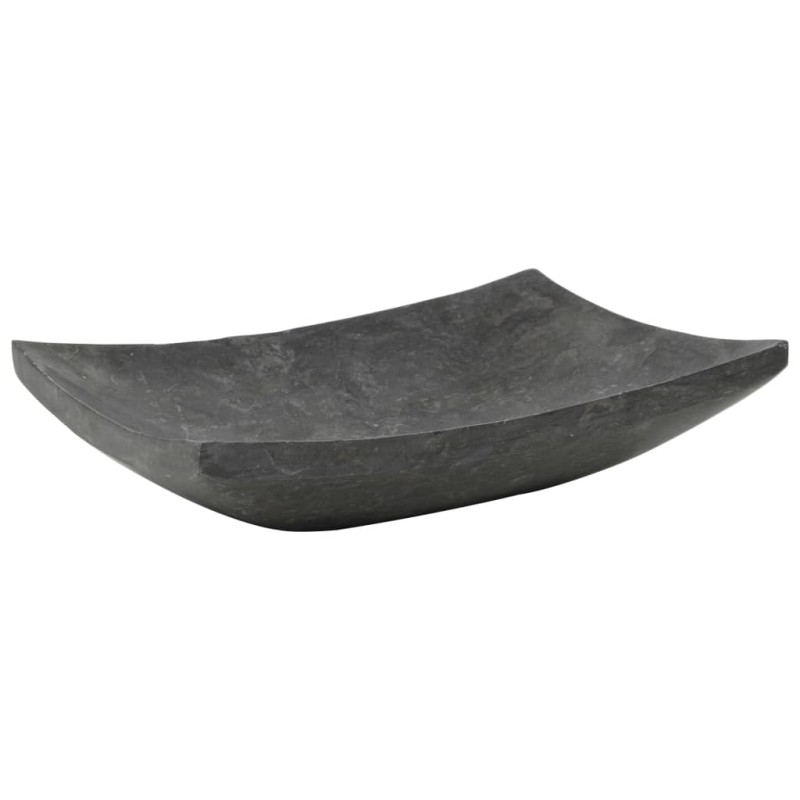 vidaXL Νιπτήρας Μαύρος 50 x 35 x 12 εκ. Μαρμάρινος