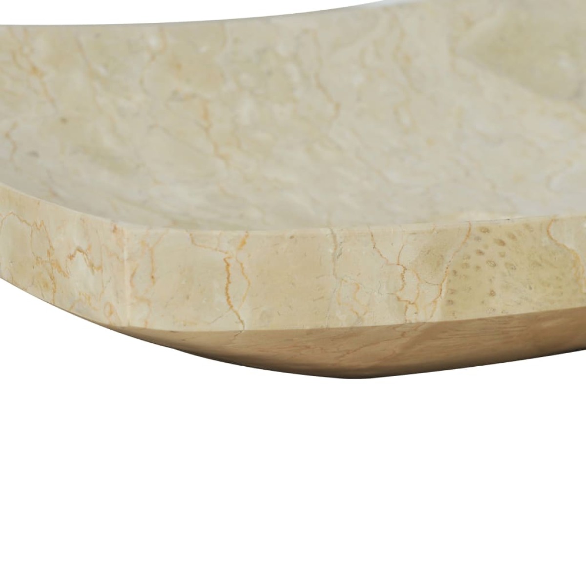 vidaXL Νιπτήρας Κρεμ 50 x 35 x 12 εκ. Μαρμάρινος