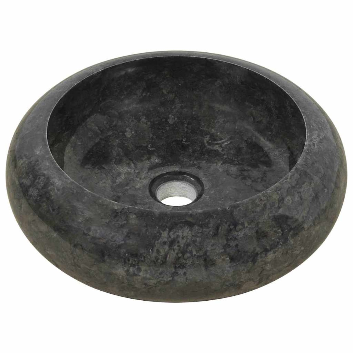 vidaXL Νιπτήρας Μαύρος 45 x 12 εκ. Μαρμάρινος