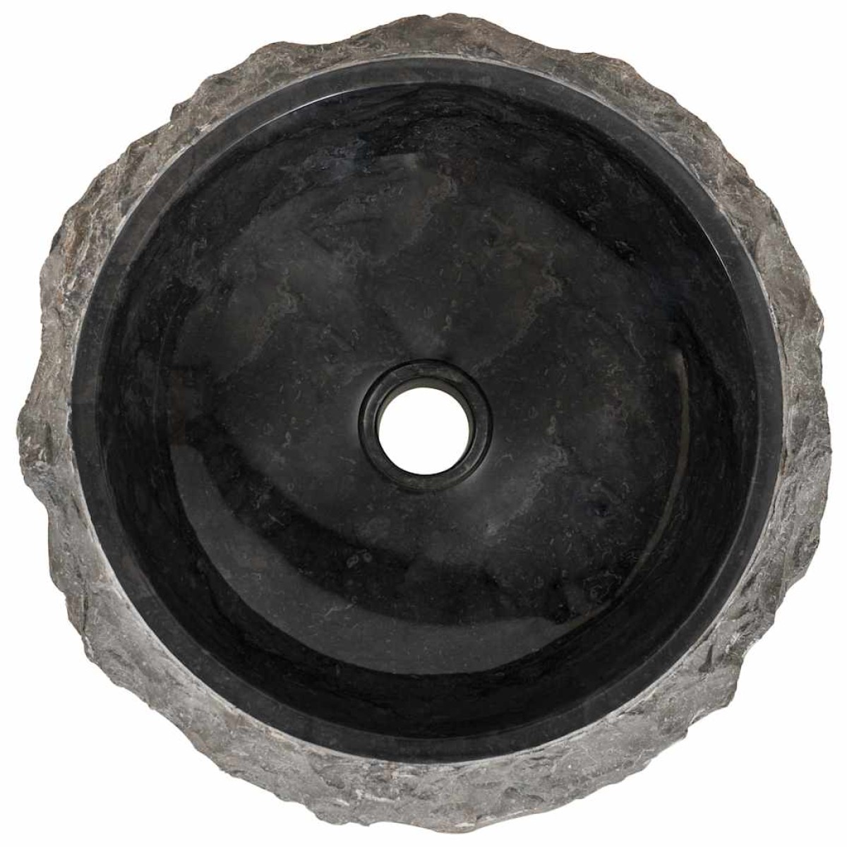 vidaXL Νιπτήρας Μαύρος 40 x 12 εκ. Μαρμάρινος