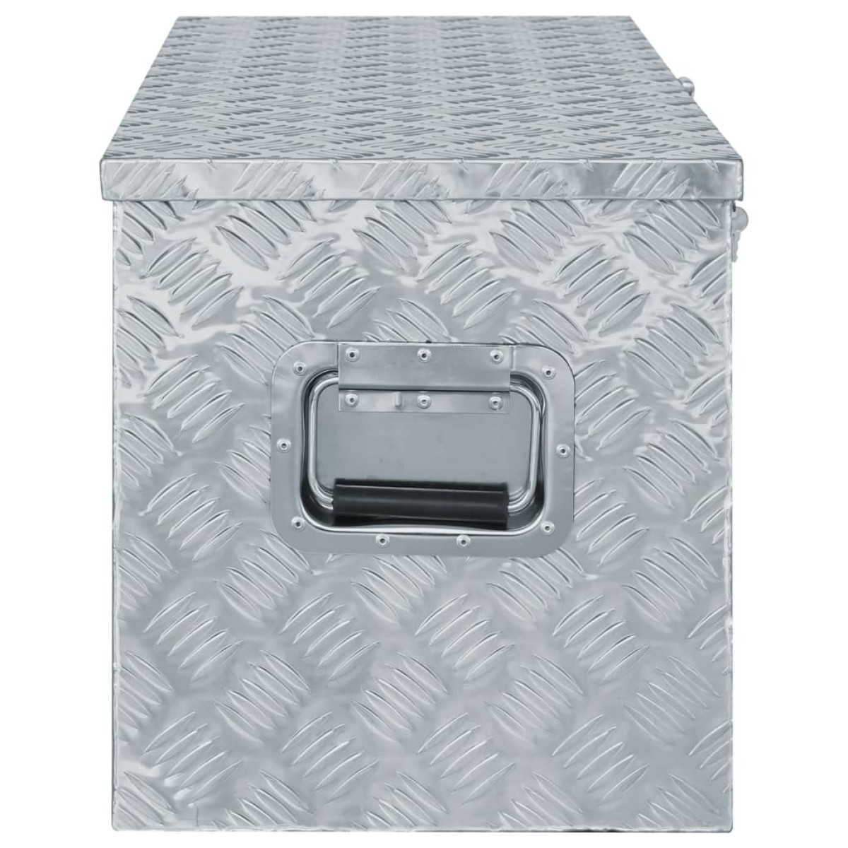 vidaXL Κουτί Αποθήκευσης Ασημί 110,5 x 38,5 x 40 εκ. Αλουμινίου