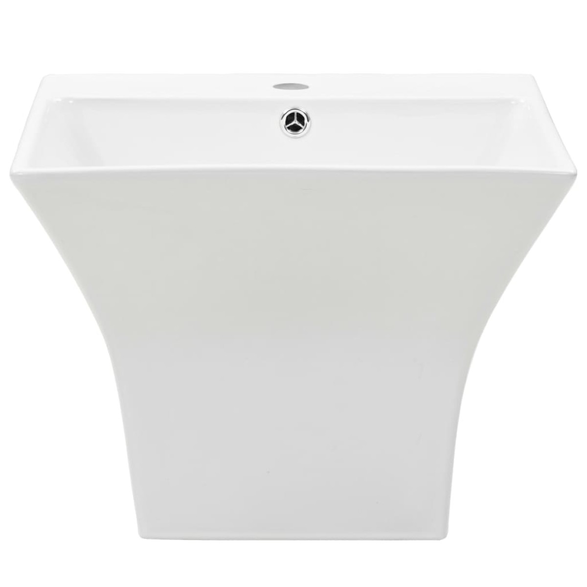 vidaXL Νιπτήρας Επιτοίχιος Λευκός 500 x 450 x 410 χιλ. Κεραμικός