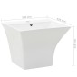 vidaXL Νιπτήρας Επιτοίχιος Λευκός 500 x 450 x 410 χιλ. Κεραμικός