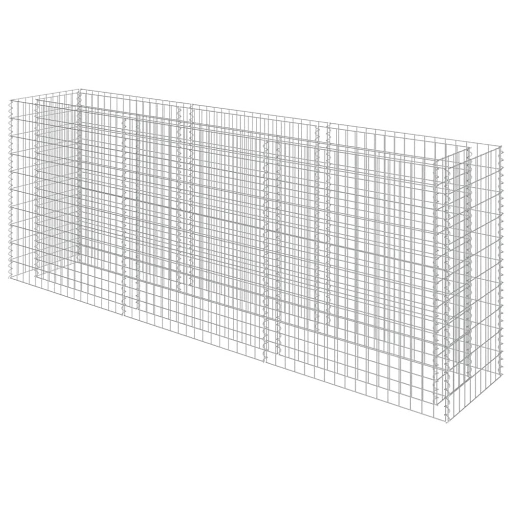vidaXL Συρματοκιβώτιο-Γλάστρα Υπερυψωμένη 270x50x100 εκ. Γαλβ. Χάλυβας