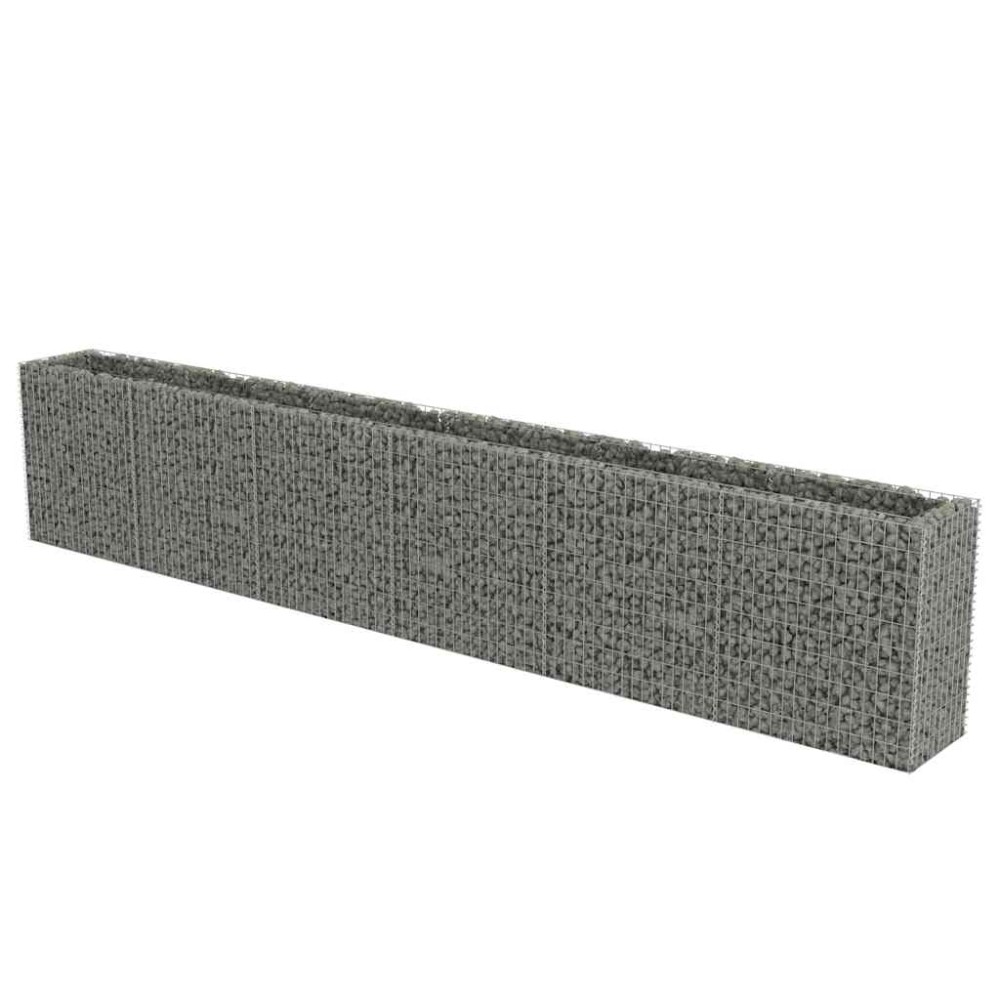 vidaXL Συρματοκιβώτιο-Γλάστρα Υπερυψωμένη 540x50x100 εκ. Γαλβ. Χάλυβας