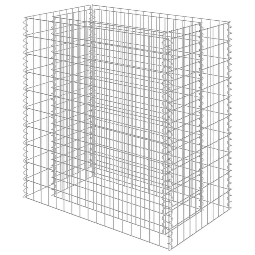 vidaXL Συρματοκιβώτιο-Γλάστρα Υπερυψωμένη 90x50x100 εκ. Γαλβ. Χάλυβας