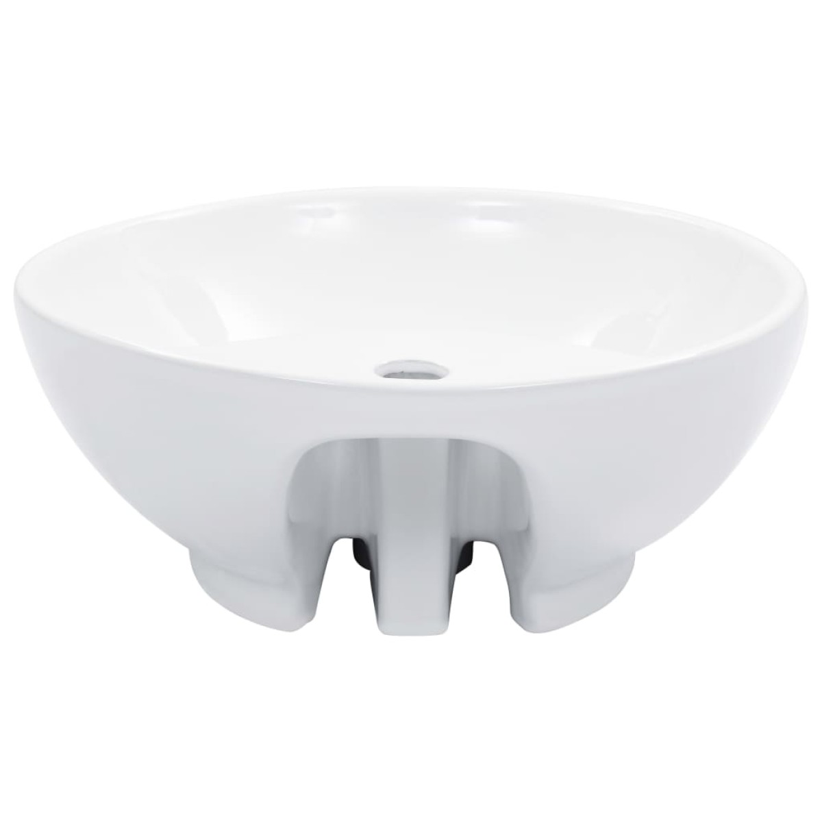 vidaXL Νιπτήρας με Οπή Υπερχείλισης Λευκός 46,5 x 18 εκ. Κεραμικός