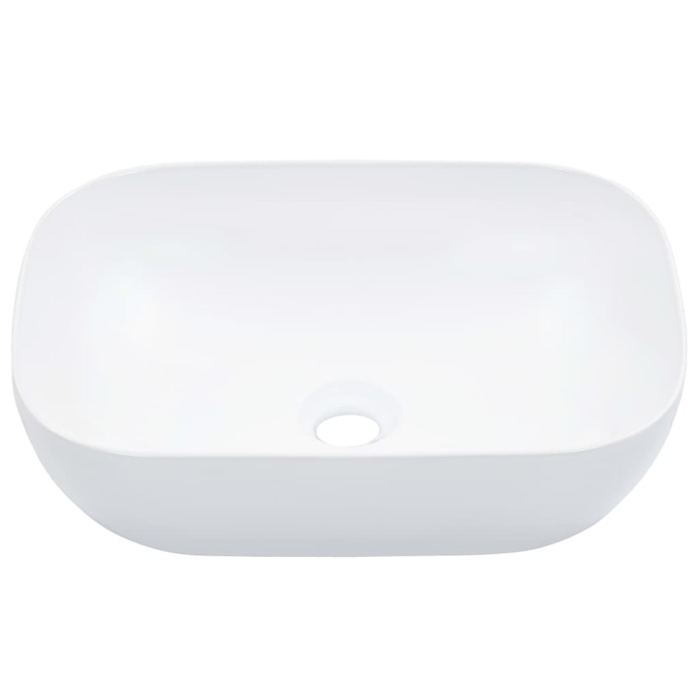 vidaXL Νιπτήρας Λευκός 45,5 x 32 x 13 εκ. Κεραμικός