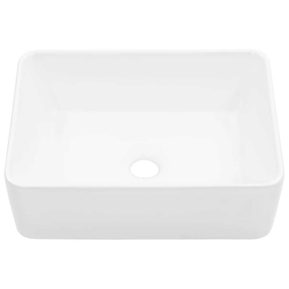 vidaXL Νιπτήρας Λευκός 40 x 30 x 13 εκ. Κεραμικός
