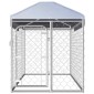 vidaXL Κλουβί Σκύλου Εξωτερικού Χώρου 200 x 100 x 125 εκ. με Στέγαστρο