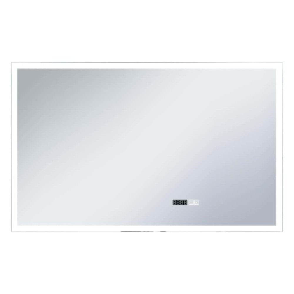 vidaXL Καθρέφτης Μπάνιου με LED/Αισθητήρα Αφής και Οθόνη Ώρας 100x60εκ