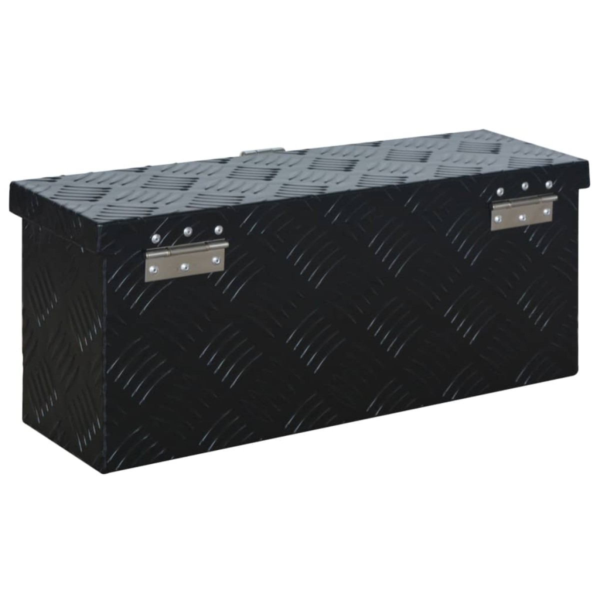 vidaXL Κουτί Αποθήκευσης Μαύρο 485 x 140 x 200 χιλ. Αλουμινίου