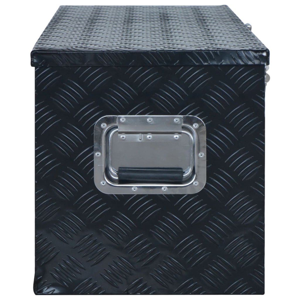 vidaXL Κουτί Αποθήκευσης Μαύρο 1085 x 370 x 400 χιλ. Αλουμινίου