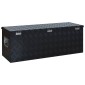 vidaXL Κουτί Αποθήκευσης Μαύρο 1085 x 370 x 400 χιλ. Αλουμινίου