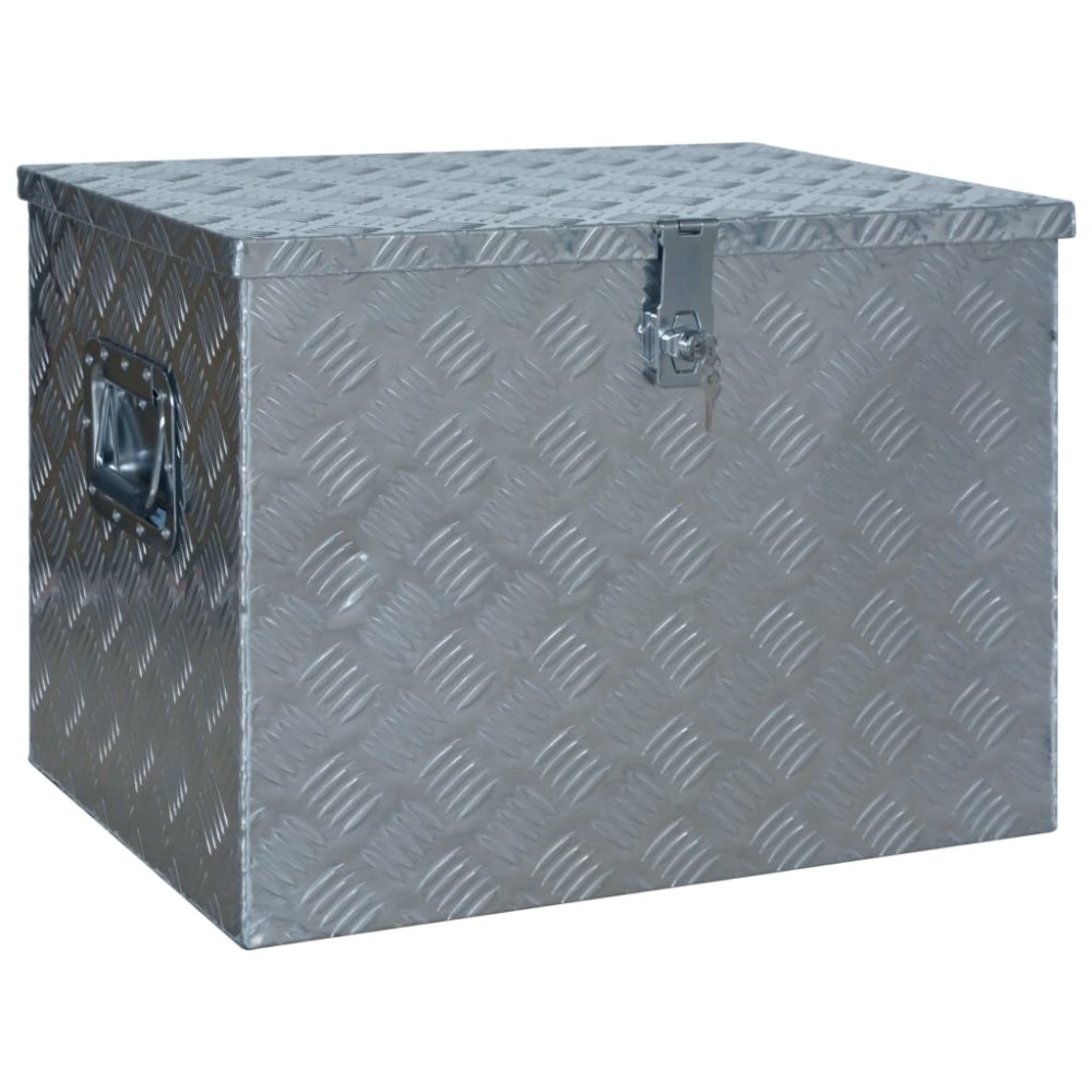 vidaXL Κουτί Αποθήκευσης Ασημί 610 x 430 x 455 εκ. Αλουμινίου