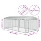 vidaXL Κλουβί Σκύλου Εξωτερικού Χώρου 8 x 4 x 2,3 μ. με Στέγαστρο