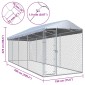 vidaXL Κλουβί Σκύλου Εξωτερικού Χώρου 760 x 190 x 225 εκ. με Στέγαστρο