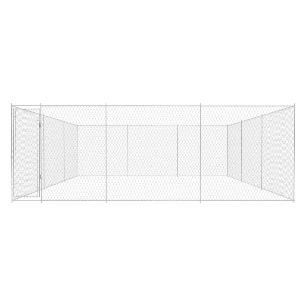 vidaXL Κλουβί Σκύλου Εξωτερικού Χώρου 570x570x185 εκ. Γαλβαν. Ατσάλι
