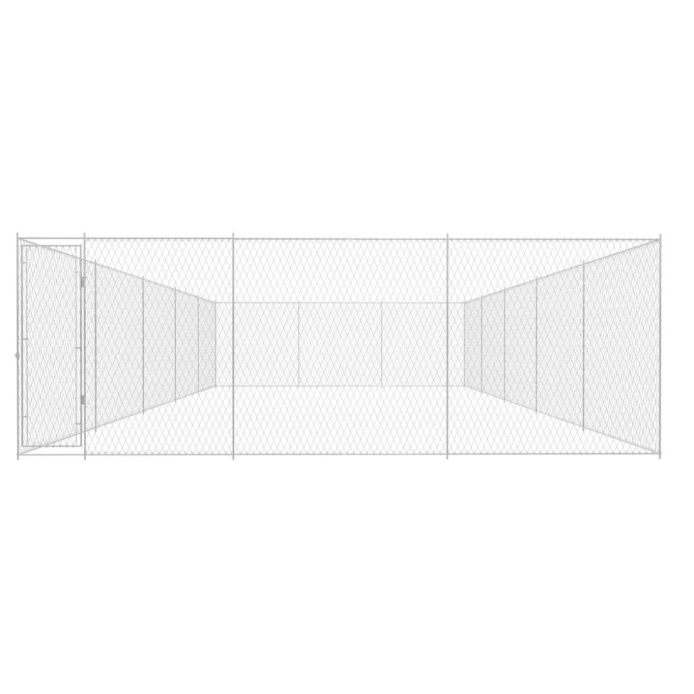 vidaXL Κλουβί Σκύλου Εξωτερικού Χώρου 950x570x185 εκ. Γαλβαν. Ατσάλι