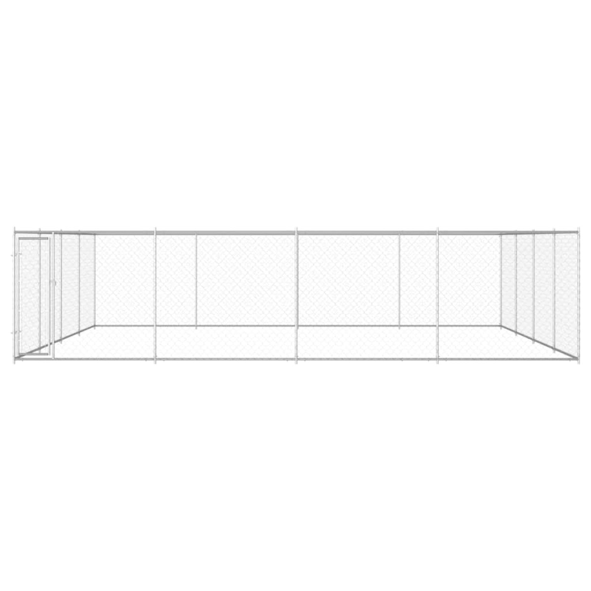vidaXL Κλουβί Σκύλου Εξωτερικού Χώρου 760x760x185 εκ. Γαλβαν. Ατσάλι
