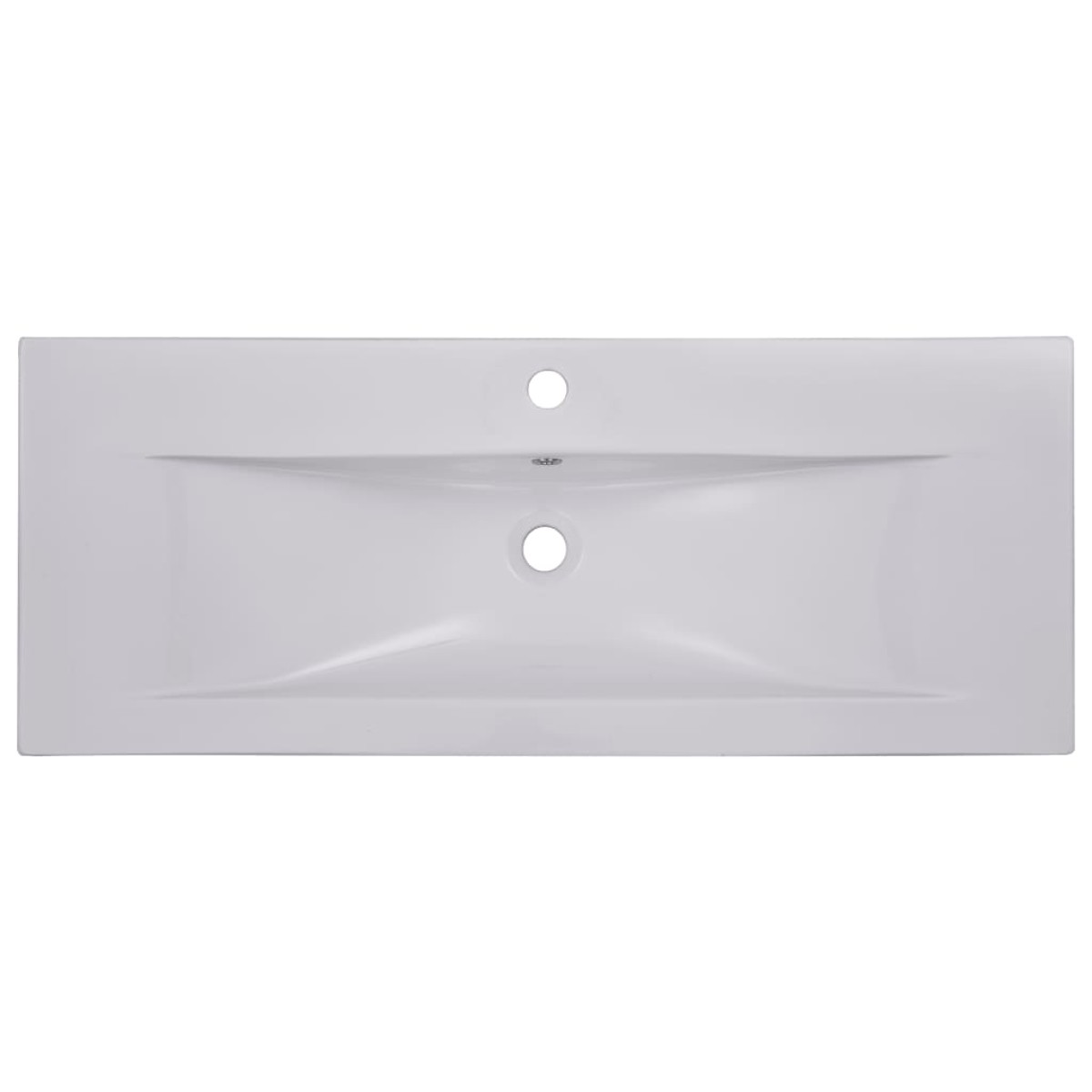 vidaXL Νιπτήρας Ένθετος Λευκός 101 x 39,5 x 18,5 εκ. Κεραμικός