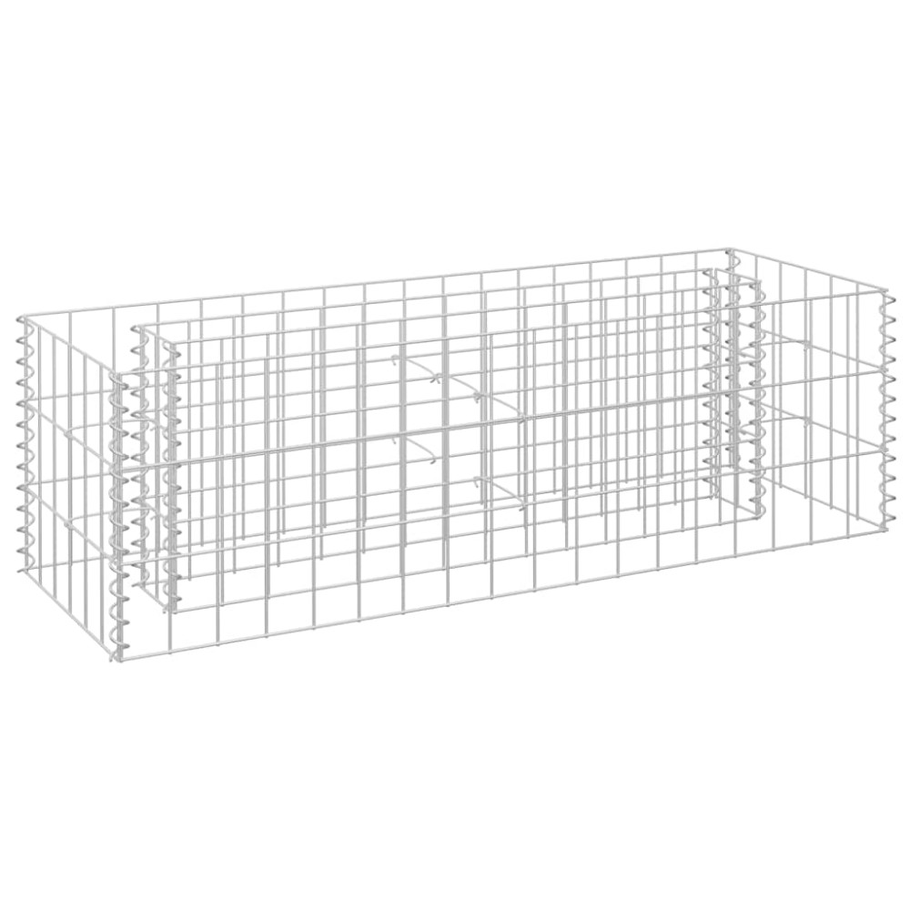 vidaXL Συρματοκιβώτιο-Γλάστρα Υπερυψωμένη 90x30x30 εκ. Γαλβ. Χάλυβας
