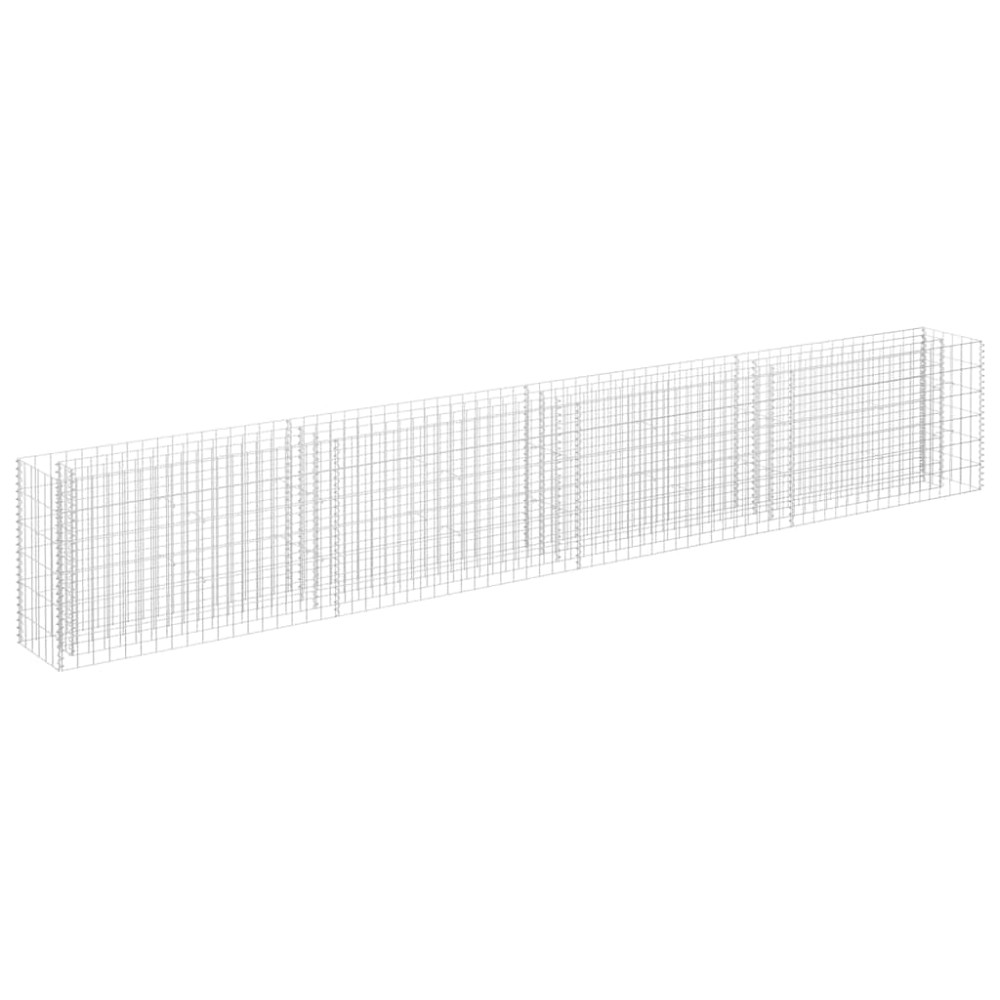 vidaXL Συρματοκιβώτιο-Γλάστρα Υπερυψωμένη 360x30x60 εκ. Γαλβ. Χάλυβας