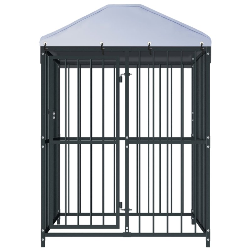 vidaXL Κλουβί Σκύλου Εξωτερικού Χώρου 120 x 120 x 150 εκ. με Στέγαστρο