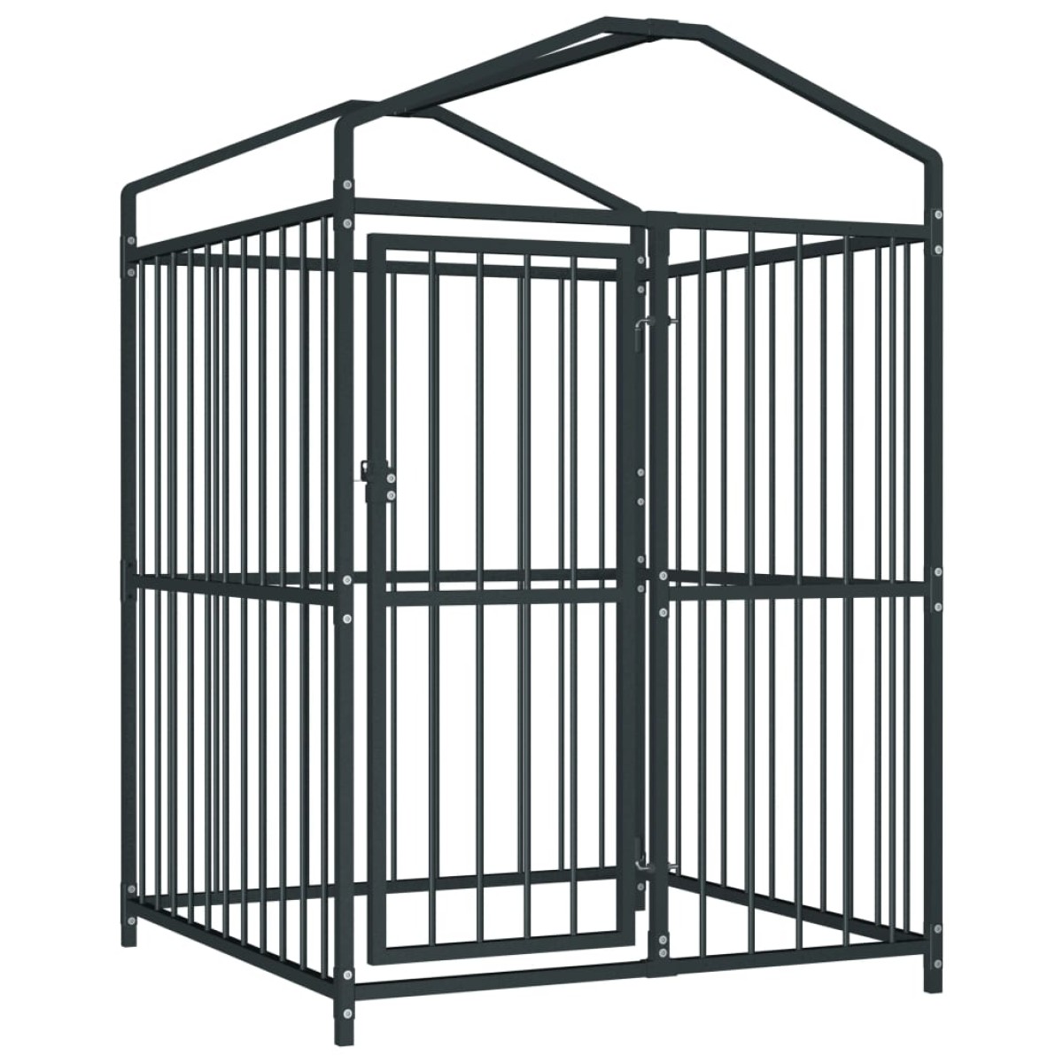 vidaXL Κλουβί Σκύλου Εξωτερικού Χώρου 120 x 120 x 150 εκ. με Στέγαστρο