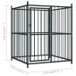 vidaXL Κλουβί Σκύλου Εξωτερικού Χώρου 120 x 120 x 150 εκ. με Στέγαστρο
