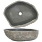 vidaXL Νιπτήρας River Stone Οβάλ 45-53 εκ.